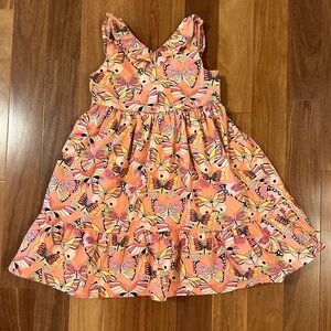 Gymboree Girls Sz 7 Butterfly Ruffle Dress - Like New!